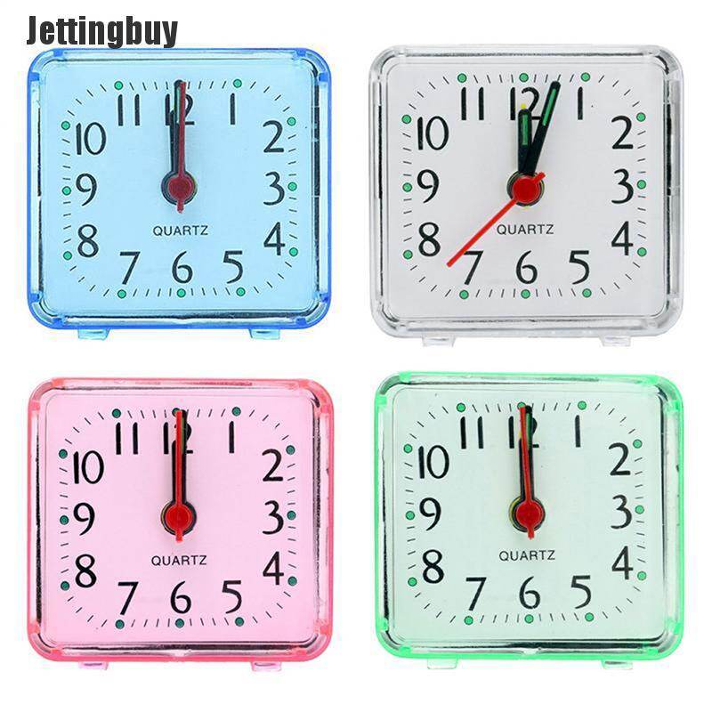 Jettingbuy Giảm Giá Chớp Nhoáng Kiểu Học Sinh Dễ Thương Đồng Hồ Báo Thức Đồng Hồ Nhỏ Gọn Cạnh Giường Vuông Đồng Hồ Trang Trí Để Bàn