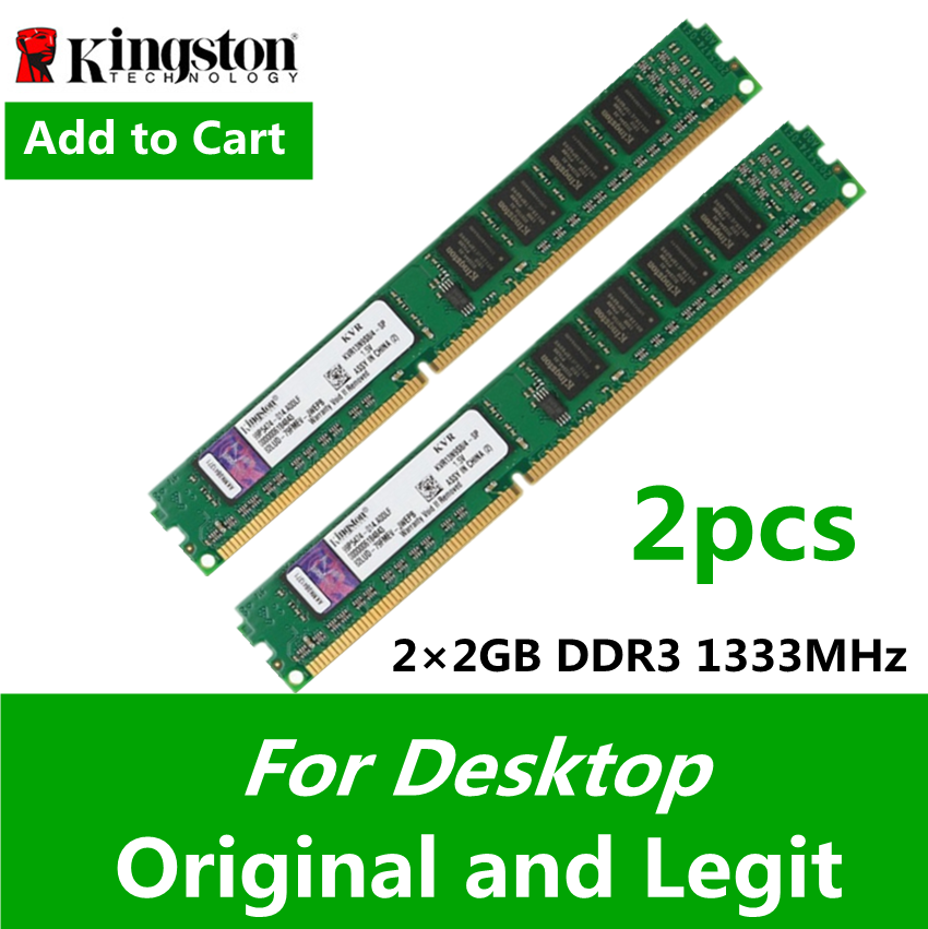 Retouch Inconvenience Merciful Kingstone 4GB 2PCS 2GB DDR3 1333MHz PC3 10600 compatible with DDR3 1066MHz  PC3 8500 240pin NON-ECC DIMM Desktop Memory RAM | Lazada Singapore