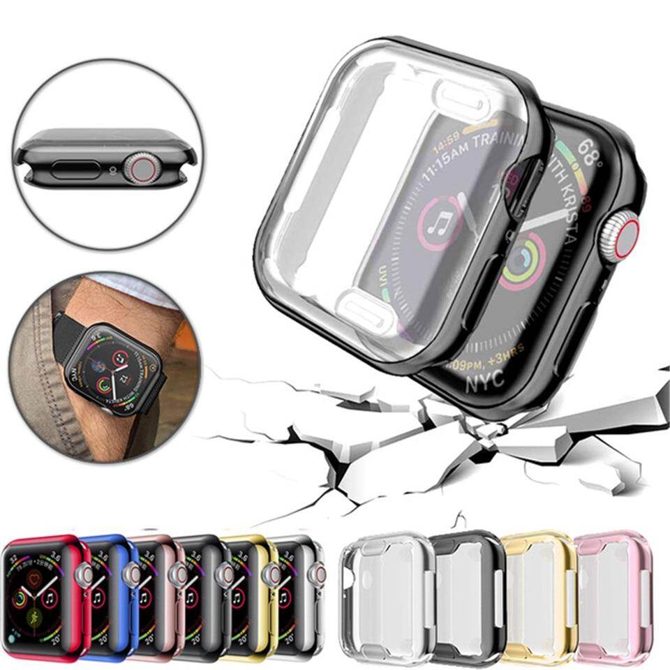High Quality Slim Watch Cover for Apple Watch 9 8 7 SE 6 5 4 3 2 1 45mm 42MM 41mm 38MM Soft Clear TPU Screen Protector Case for Apple Watch 4 3 44MM 40MM