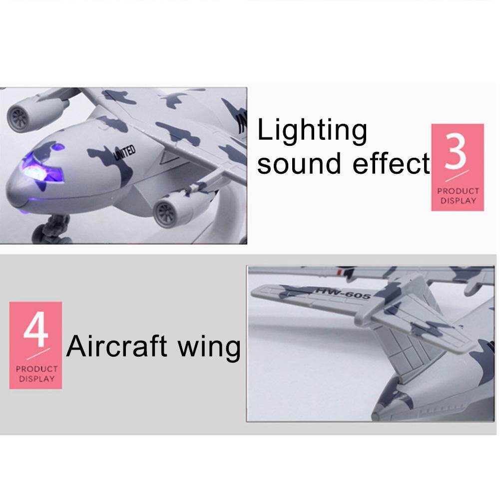 Mô hình máy bay vận chuyển kéo lùi Diecast C17 phát ra âm thanh dành cho trẻ em microgood - INTL