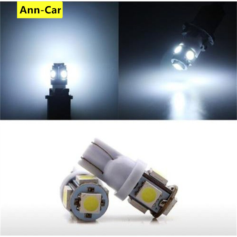 1pcs t10 led bulb 5050 5 smd 12v car interior dome light led bulbs parking marker backup lights super bright auto lamp