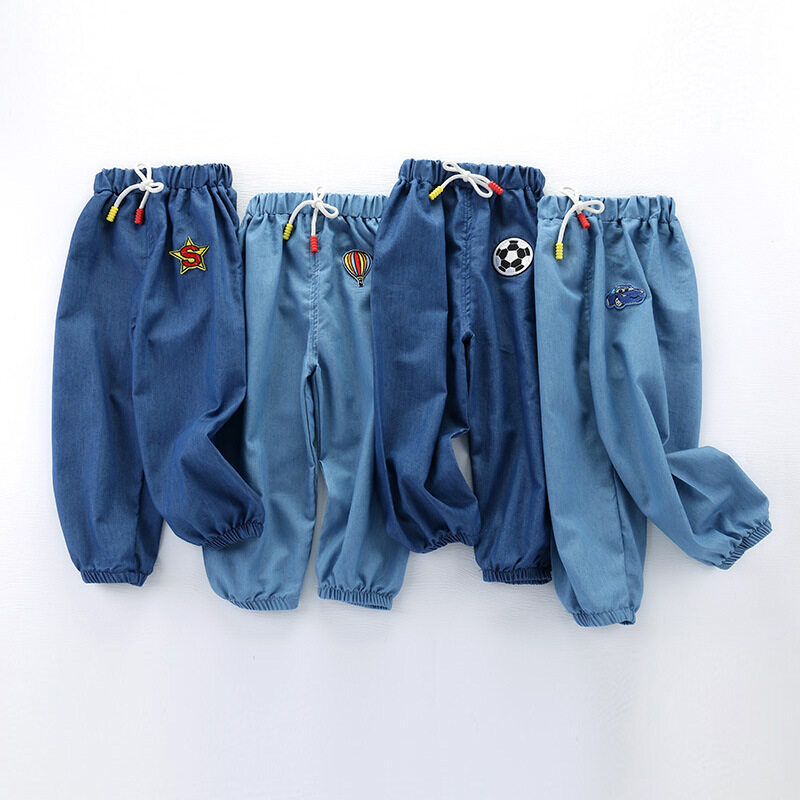 Quần Jeans Dài ANNN Cho Trẻ Em, Quần Bò Chống Muỗi Thường Ngày Chất Liệu Cotton