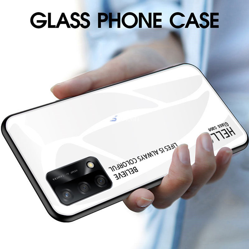 Ốp Kính Cường Lực Gradient Chống Sốc Cho OPPO A95 4G /A74 4G Ốp Lưng Bảo Vệ Toàn Bộ