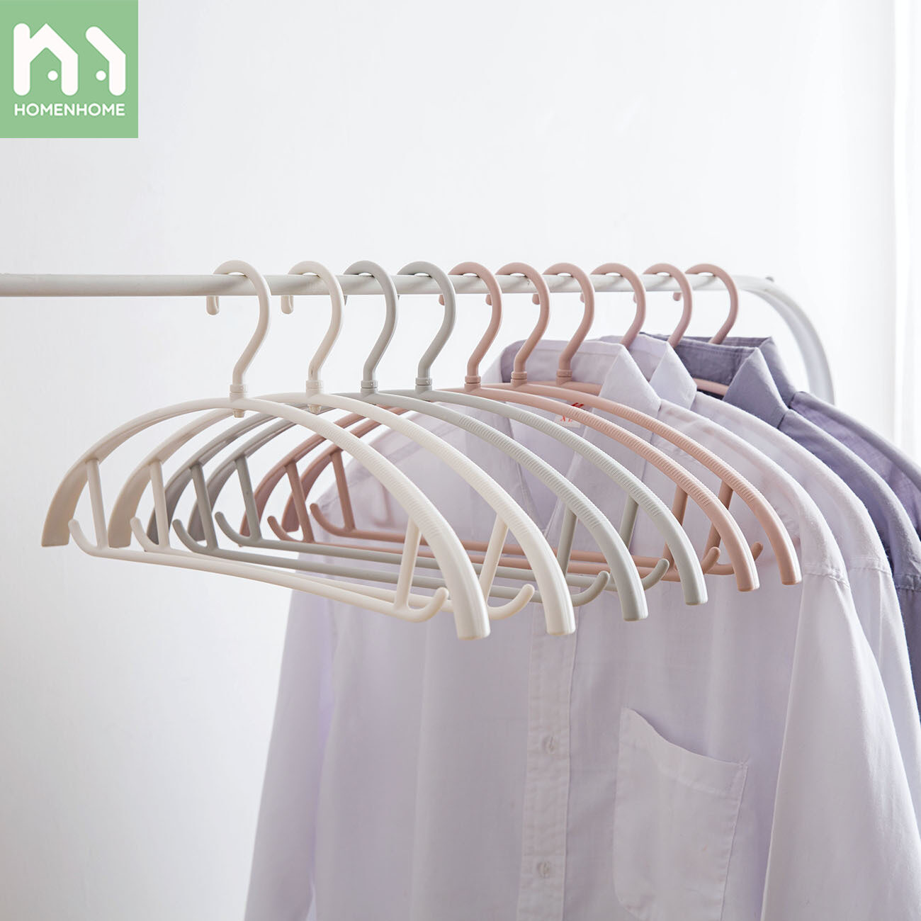 Homenhome Non-slip Hangers Dormitory with Rotating Clothes To Support Students Drying Racks Household Plastic Hangers