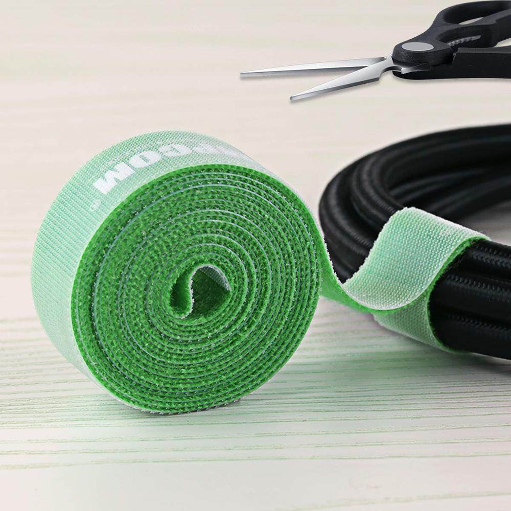 Ampcom 5M Khóa Dán Tie Bộ Kẹp Giữ Dây Cáp Máy Cuộn Dây Tai Nghe Cài Chủ Dây Chuột Bảo Vệ Cáp HDMI Quản Lý Cho Iphone Samsung Xiaomi