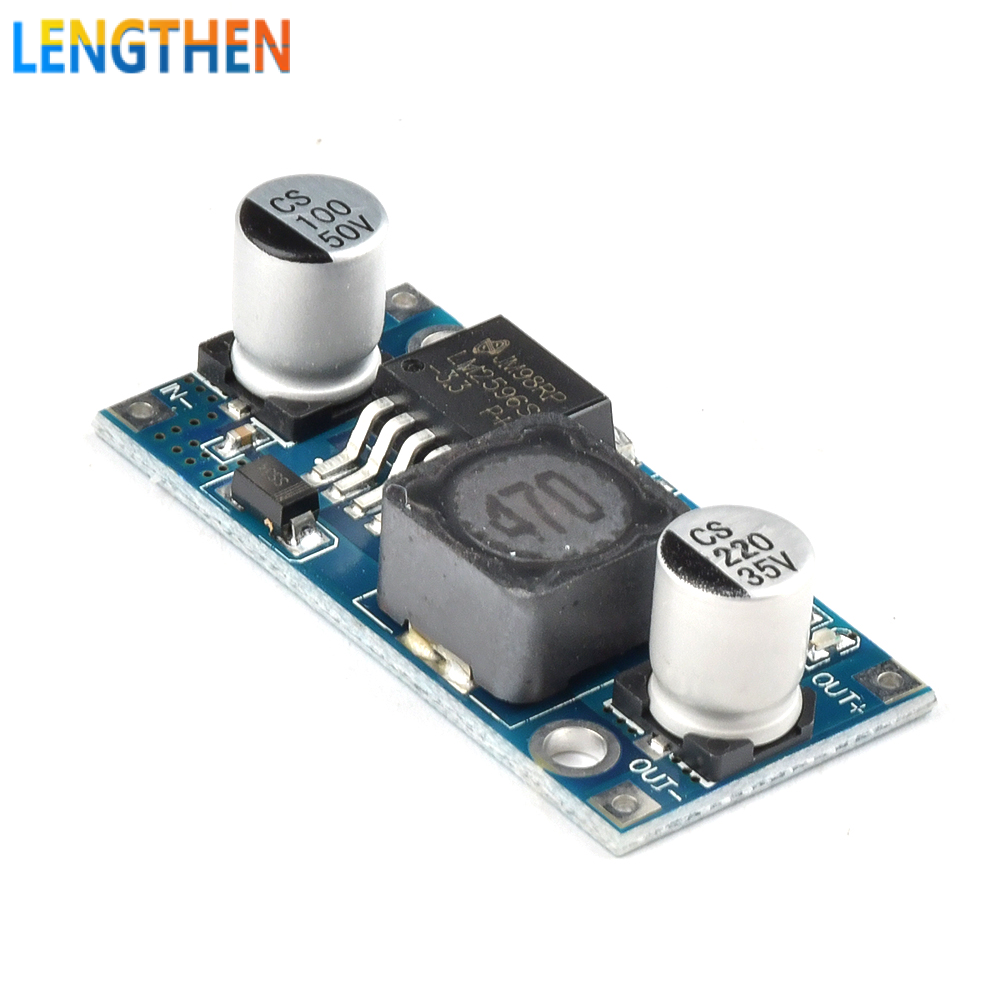FocusAi  LM2596S DC-DC Step-down Power Module Regulator Board Buck Converter High Efficiency Voltage Regulator DIY Power Supply Step-down Module