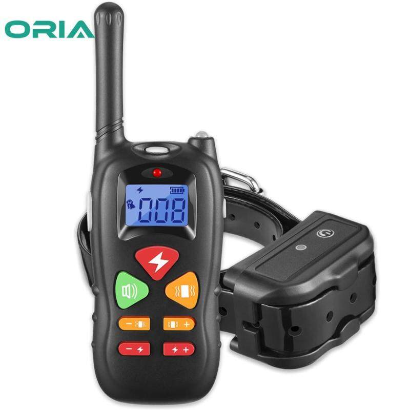 ORIA Huấn Luyện Chó Cổ Sốc Cổ Chống Nước Cổ Áo có Tiếng Bíp, Tĩnh Điện Chống Sốc & Rung, Đèn Led, lên đến 500 Thước Phạm Vi Điều Khiển Từ Xa Sạc Sốc Cổ Chó (10-110lbs)