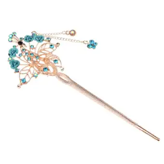 Yotijar Vintage Chinese Style Hair Pin Clip Bun Holder Women Stick