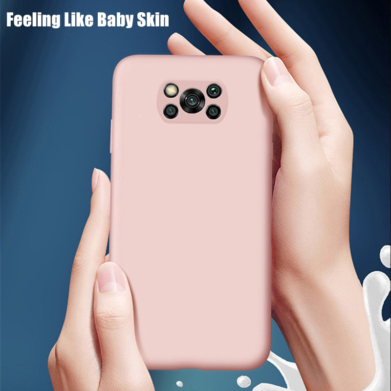 ROAZIC Dành Cho Ốp NFC Xiaomi Mi POCO X3 Ốp Điện Thoại Silicon Lỏng Mềm Ốp Lưng Sang Trọng Chống Sốc Bảo Vệ Máy Ảnh