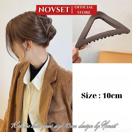 Kẹp tóc càng cua hình tam giác NOVSET Cặp tóc càng cua hình tam giá nhựa nhám