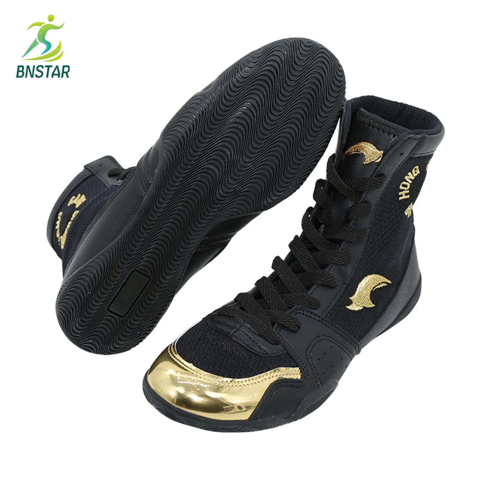 BNSTAR Kick Boxing Shoes Wrestling Boots Practice For Grappling Taekwondo Mma Lazada.co.th