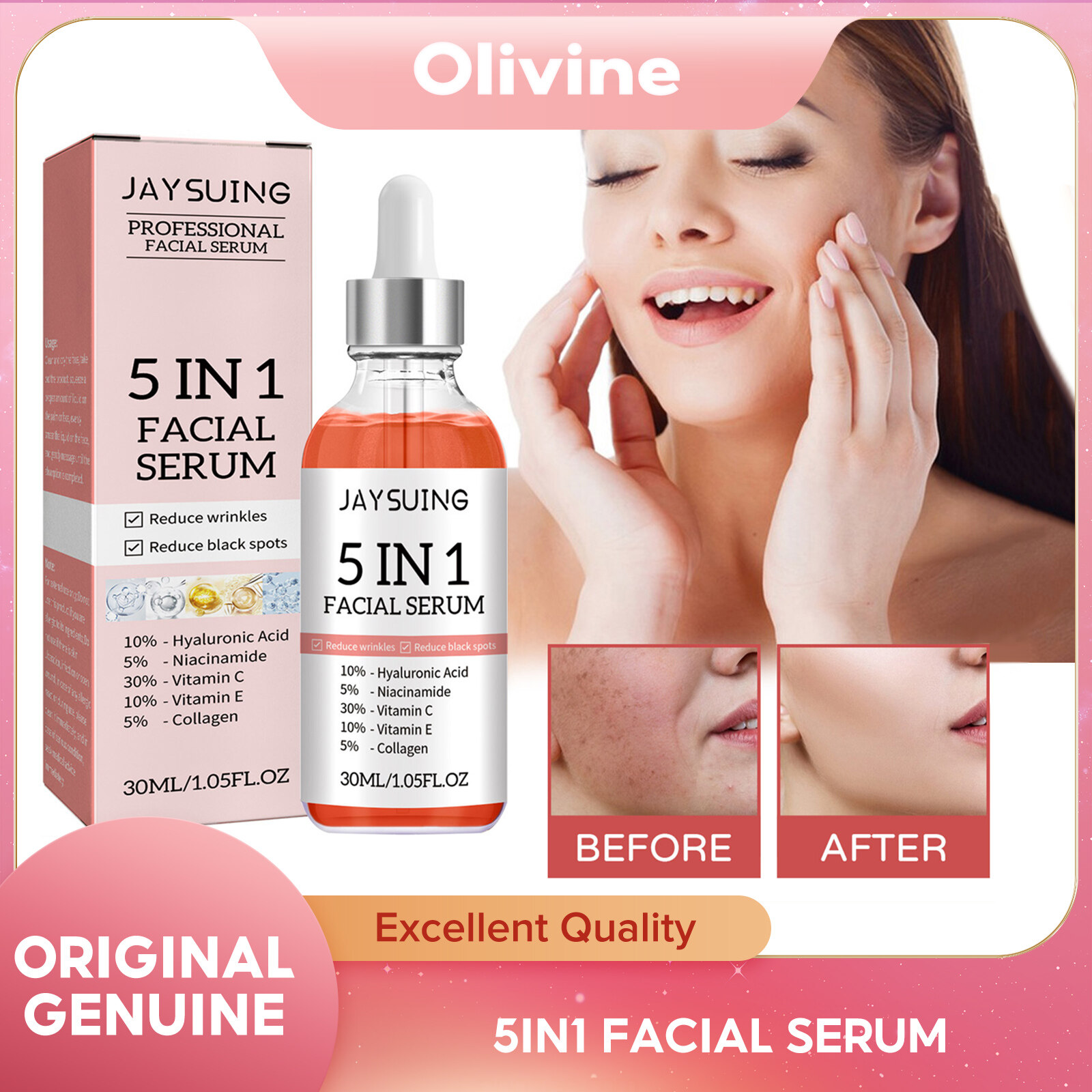 Jaysuing Facial Essence Five In One Anti Wrinkle Moisturizing