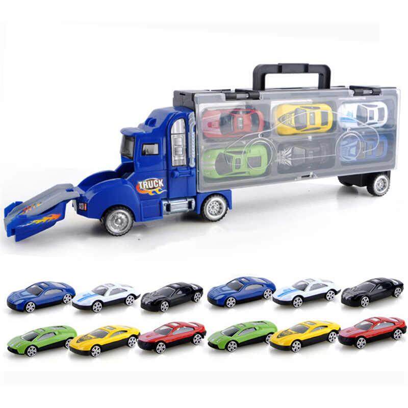 BPUT164 Toy Car Set 13PCS, Combination Toy, Storage Function, Catapult