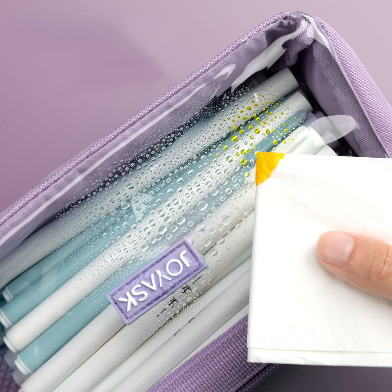 Pencil Case Pen Bag Clear Case Marker Pouch Multifonction Organizer Box Transparent case Makeup Bag Office College School Gift for adults