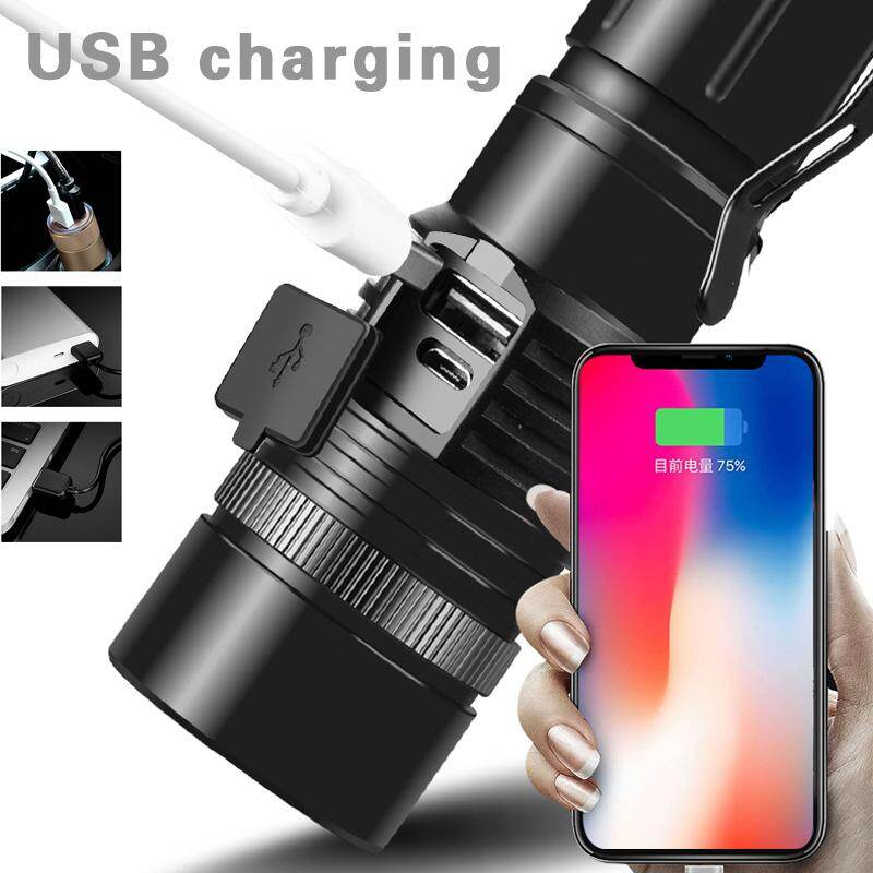 USB Rechargeable Ultra Bright LED Flashlight led torch lanterna Bicycle Light Use18650 Battery For cycling outdoors OUA3039