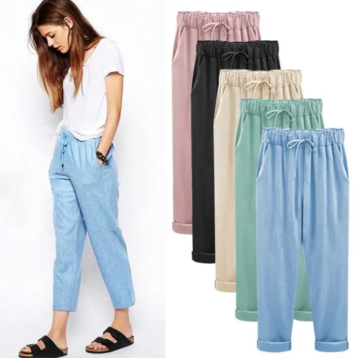 womens cotton pants for summer