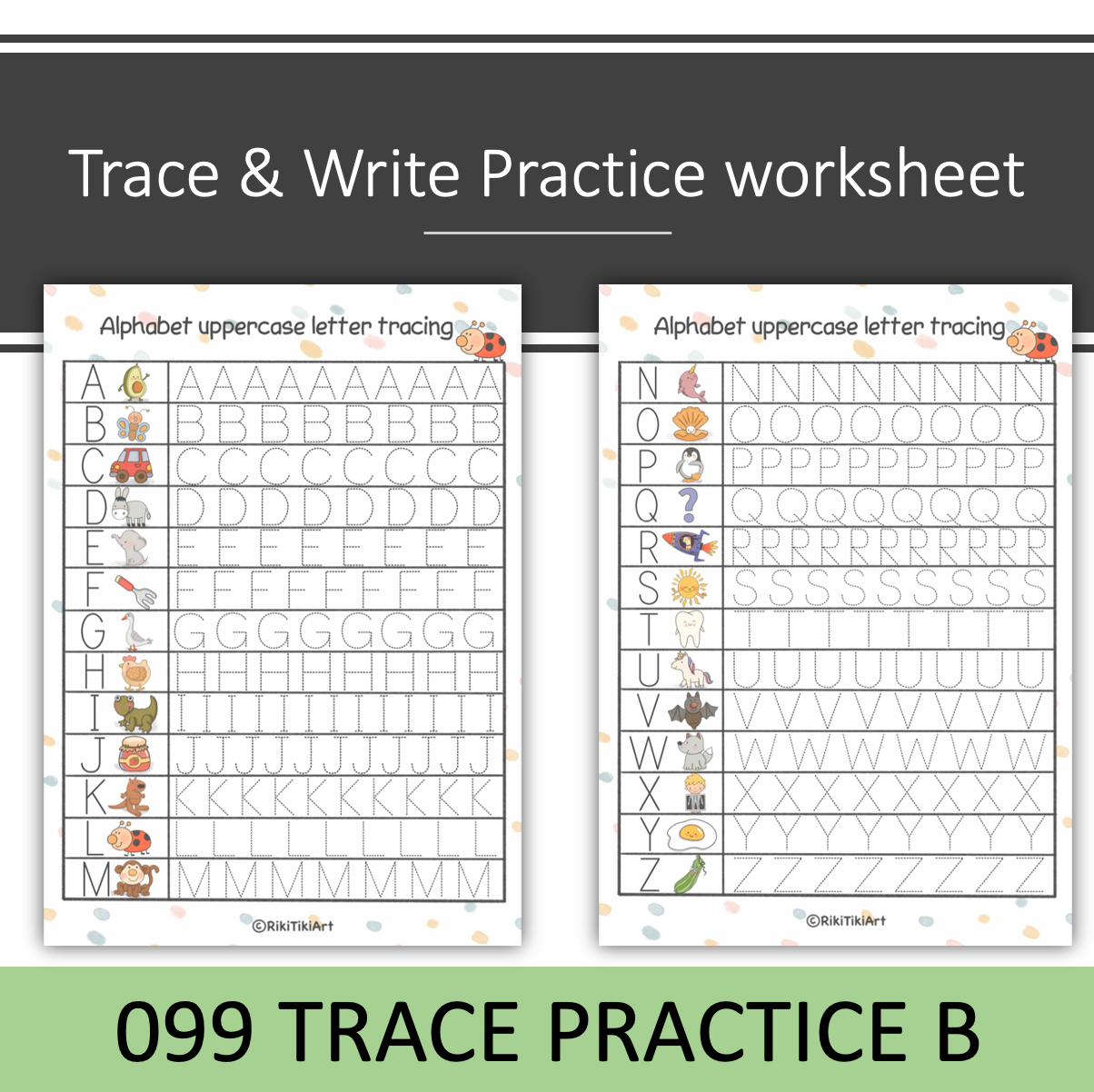 [HARDCOPY] PRESCHOOL ALPHABET TRACING WRITE PRACTICE WORKSHEET ACTIVITY ...