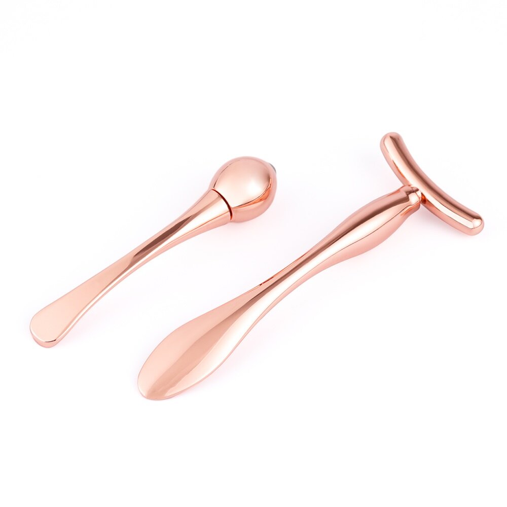 foreverlily Mini Eye Massage Stick Anti Eye Pouch Dark Circles Massager For Eyes Care Tools T-shape Face Lifting Thin Face Magic Stick Small