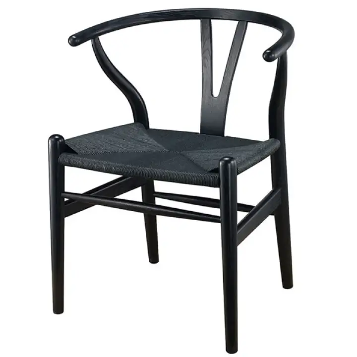 Wooden Wishbone Chair Hans Wegner Y, Black Wishbone Chairs Dining Room Set