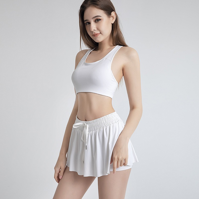 Saias femininas de tênis Colorfull Fiess com shorts saia esportiva de corrida para mulheres_voghion.com