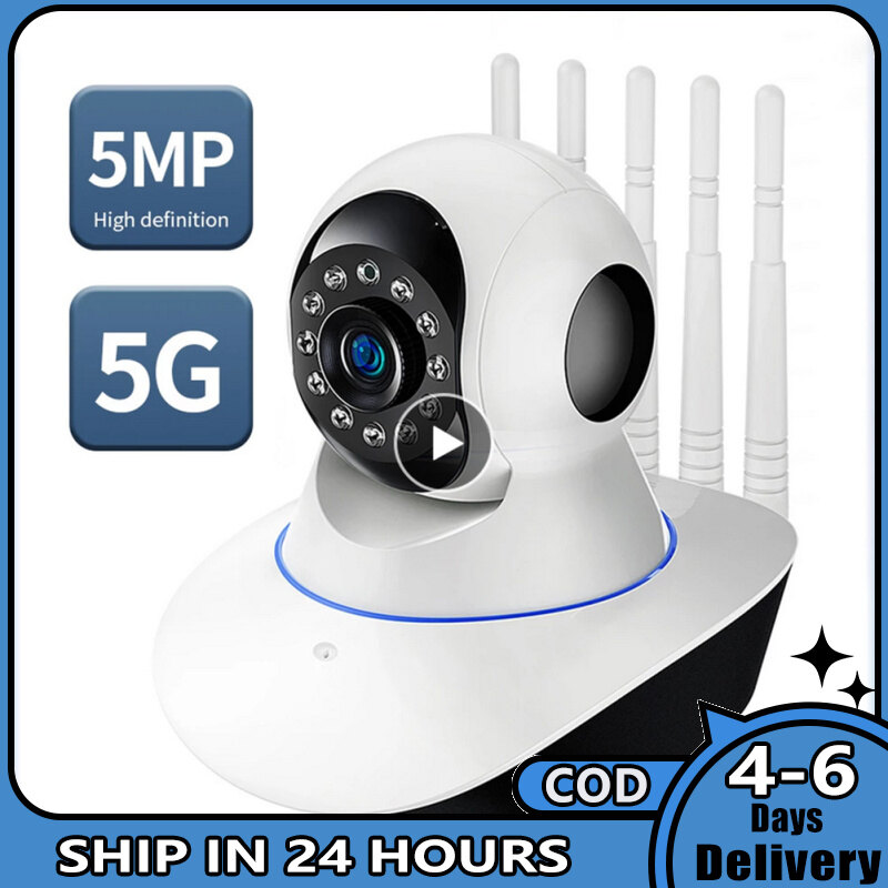 Hd 5MP Wireless IP Camera CCTV 5G Wifi Camcorder Security Surveillance Cam Smart Auto Tracking Baby Monitor