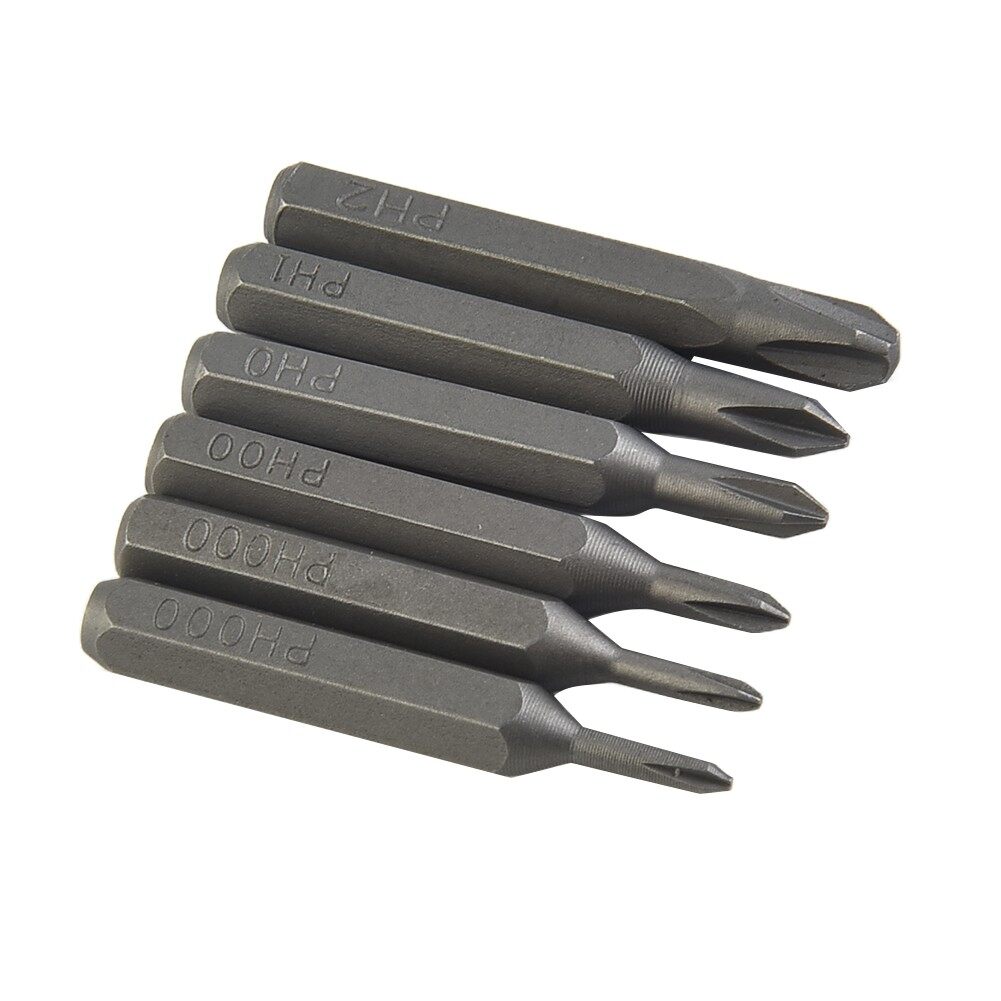 H4×28mm/Cross Screwdriver Bits PH0000 PH000 PH00 PH0 PH1 PH2 4mm Hex Shank