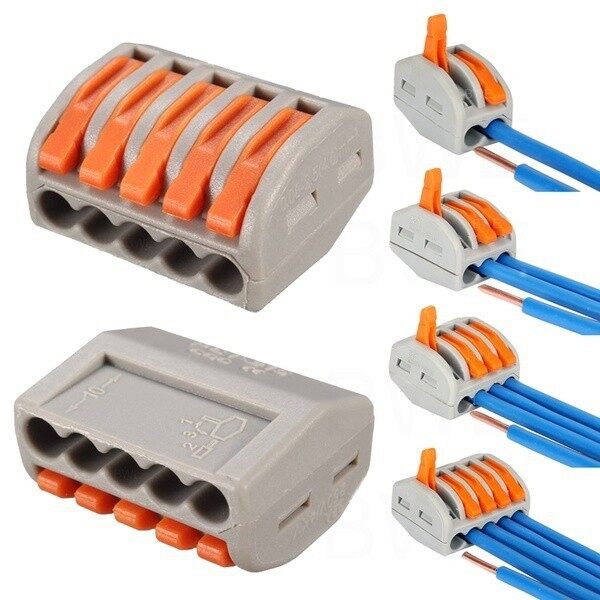 10pcs 2/3/4/5/8 Way Fast Electric Wire Connector for Universal Cable