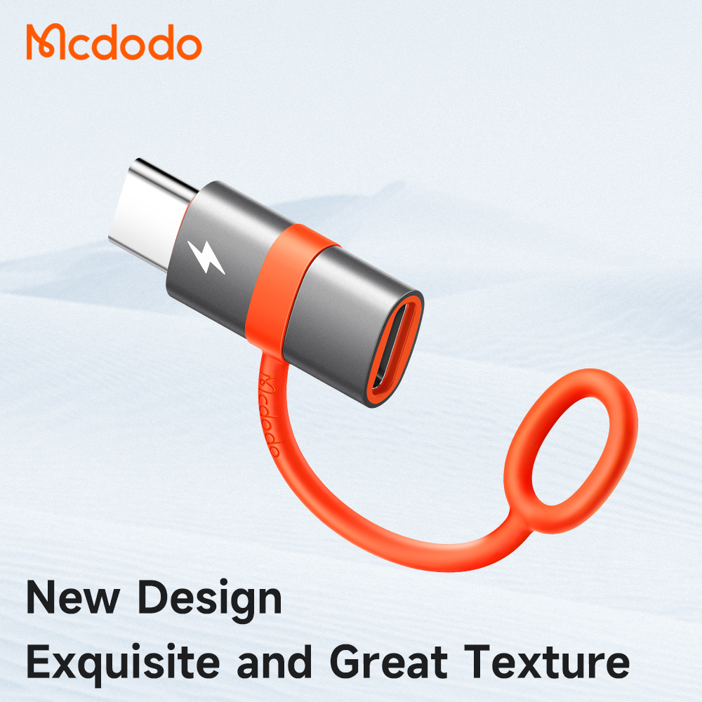 （Compatible with iPhone 15 16 series）Mcdodo Silicone Hook Lightning to USB-C Adapter PD Fast Charging Adapter For iPhone 15 iPad Pro MacBook Air Samsung, Huawei, Xiaomi 1+ Google Lightning to Type-C Data transfer adapter