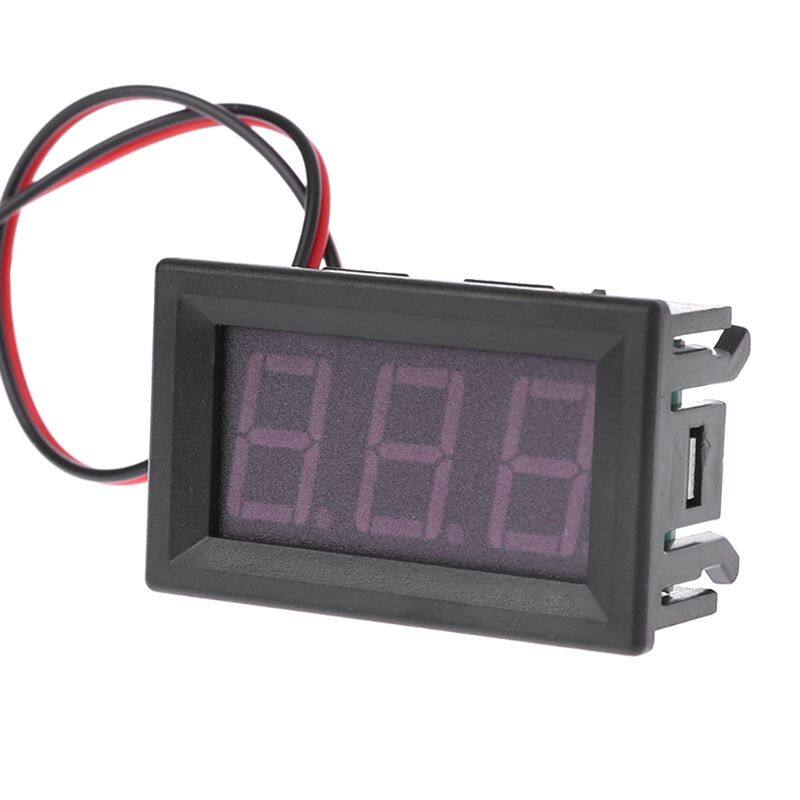 DC 5V-120V Digital Voltmeter LED Display Panel 2 Wire Volt Voltage Test Meter For 12V 24V 96V Electromobile Motorcycle
