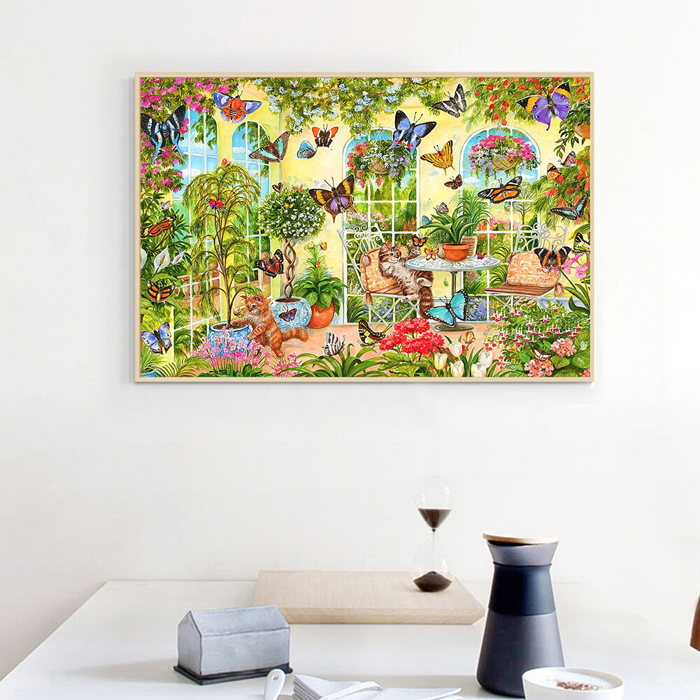 5D DIY Full Drill Flower Pot Diamond Painting Cross Stitch Kits Art Wall Decors