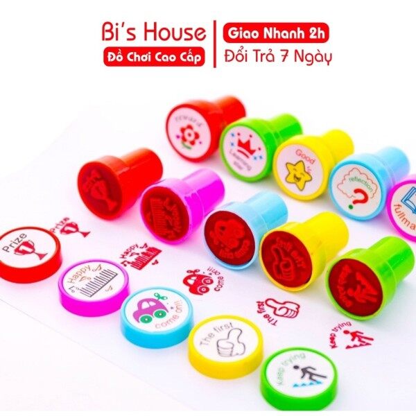 Set 10 con dấu khen thưởng cho bé - đồ chơi Bis House