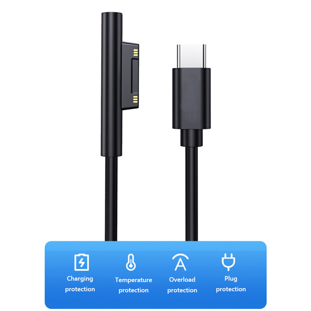 Cáp Chuyển Đổi Sạc Nhanh Bộ Nguồn USB C, Cáp Sạc Cho Microsoft Surface Pro 3 4 5 6