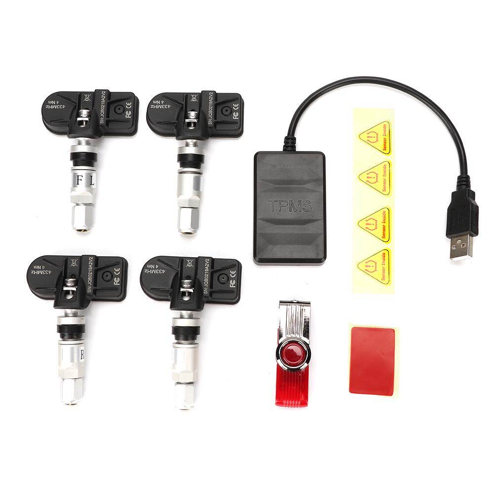 【Mặt Hàng Tốt 】 Hệ Thống Giám Sát Áp Suất Lốp Xe Hơi Tự Động USB TPMS Với Bộ Cảm Biến Bên Trong Cho Điều Hướng Android