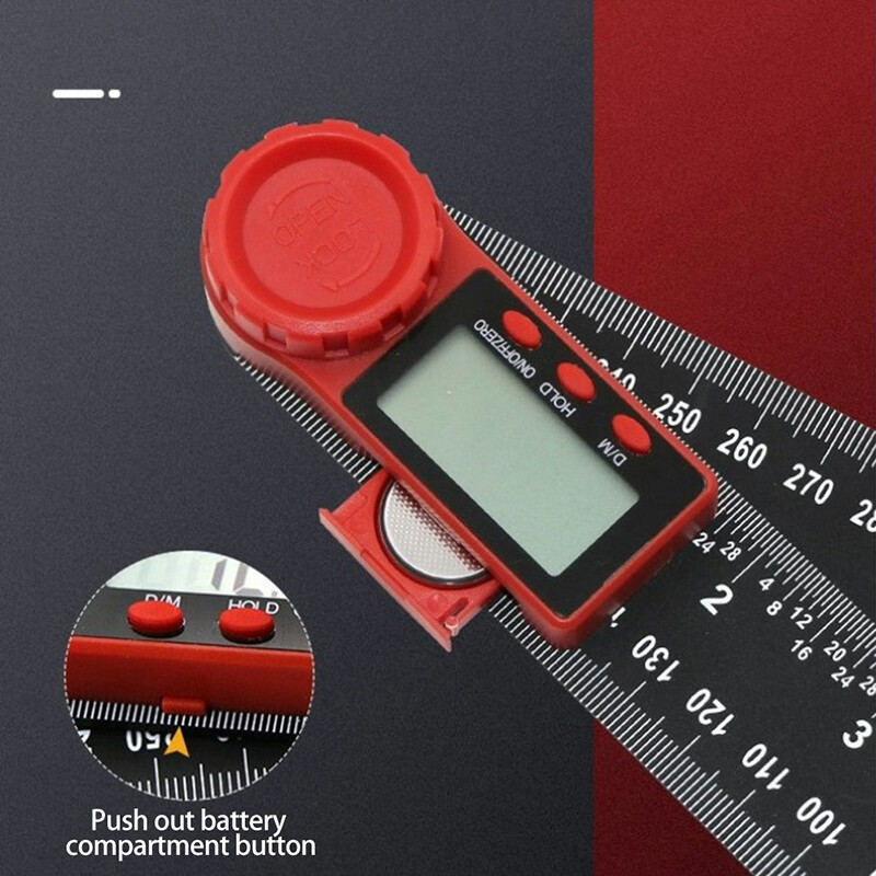 [Ready stock] KIPRUN 200mm Digital Protractor Ruler Inclinometer Goniometer Level Measuring Tool Electronic Angle Gauge Angle Ruler, 0-360