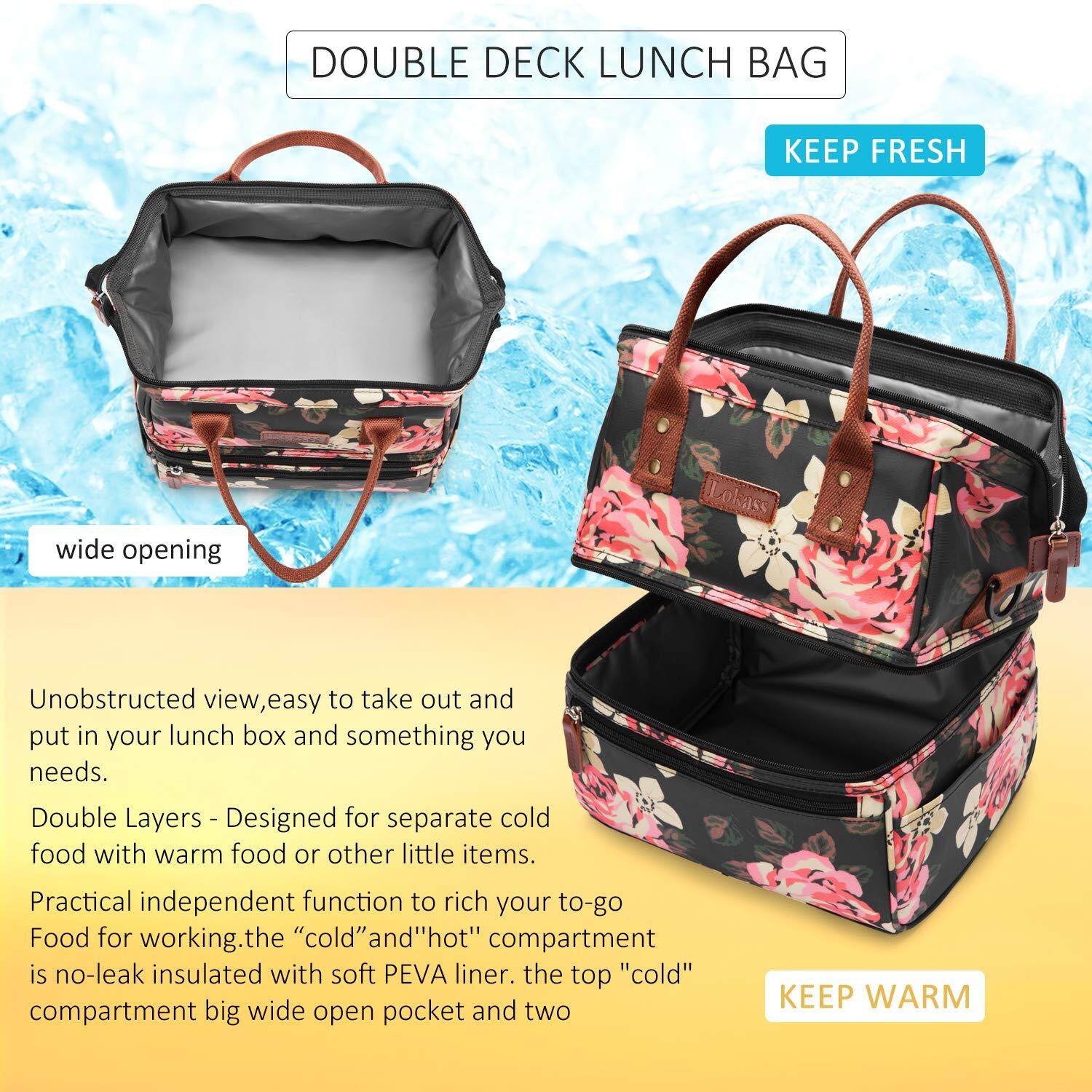 wide lunch bag