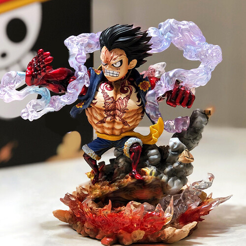 One Piece Hand-made G5 Four-speed Monkey Ape King Battle Scene Statue Hand-made Model Decoration