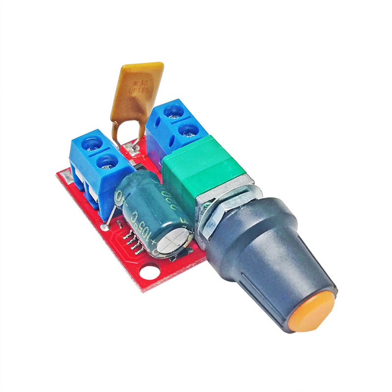 Bộ Điều Khiển Tốc Độ Động Cơ Mini 5A PWM Max 90W DC Công Tắc Điều Khiển Tốc Độ 3V-35V Đèn LED Mờ