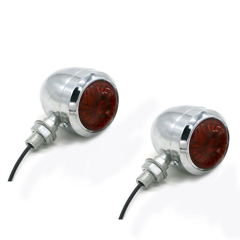 4Pc Chrome Motorcycle Turn Signal Light Led Motor Lamp Bulb For Harley ...