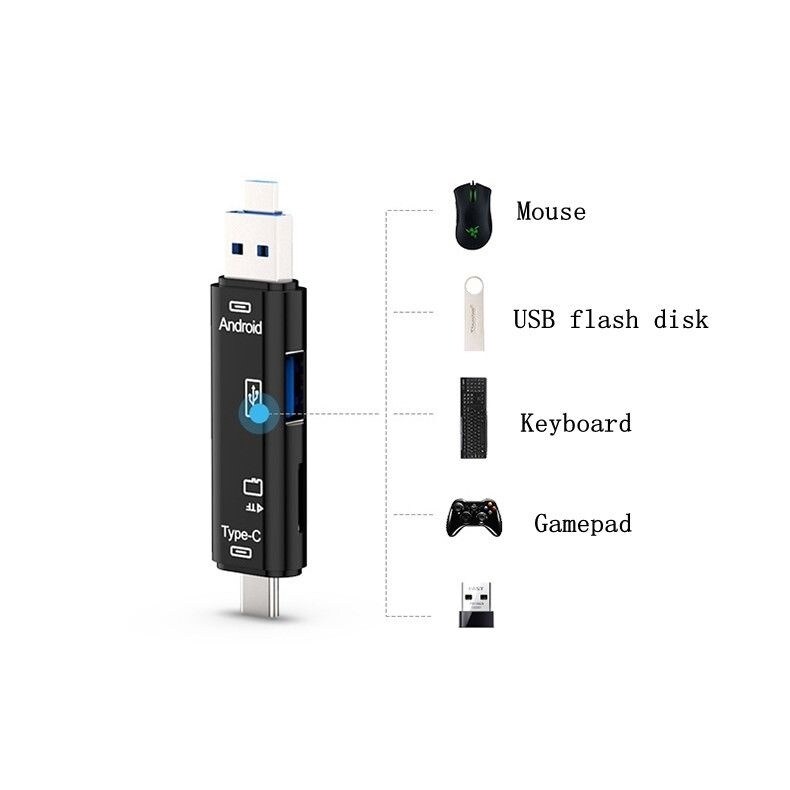 Micro SD USB TF OTG to USB 2.0 Adapter Card Reader For Android IOS Tablet PC