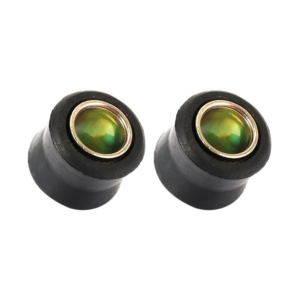 2pc12MM Motorcycle Rear Shock-Absorber Rubber Bush Suspension Universal Black