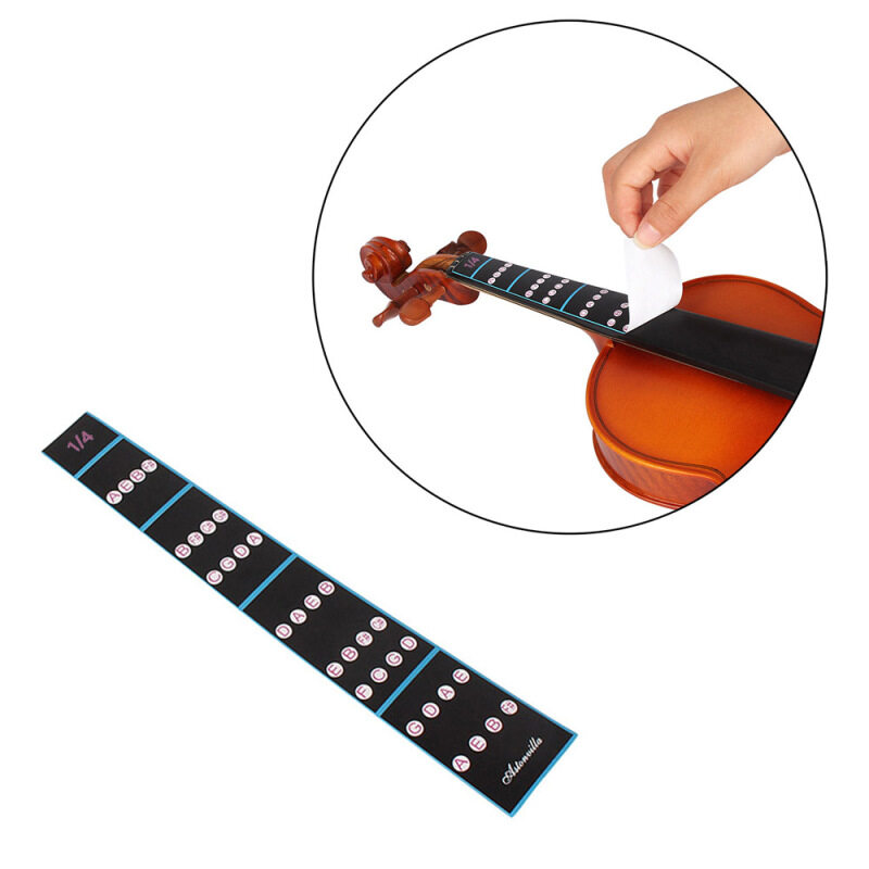 1/4 Biola Biola Panduan Jari Pelekat Bod Jari Label Intonasi Carta Fretboard Penanda untuk Amalan Pemula Malaysia