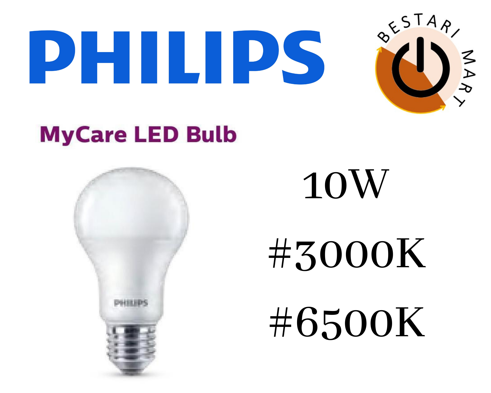 Philips Mycare Led Bulb 10w E27 3000k 6500k Lazada 2320