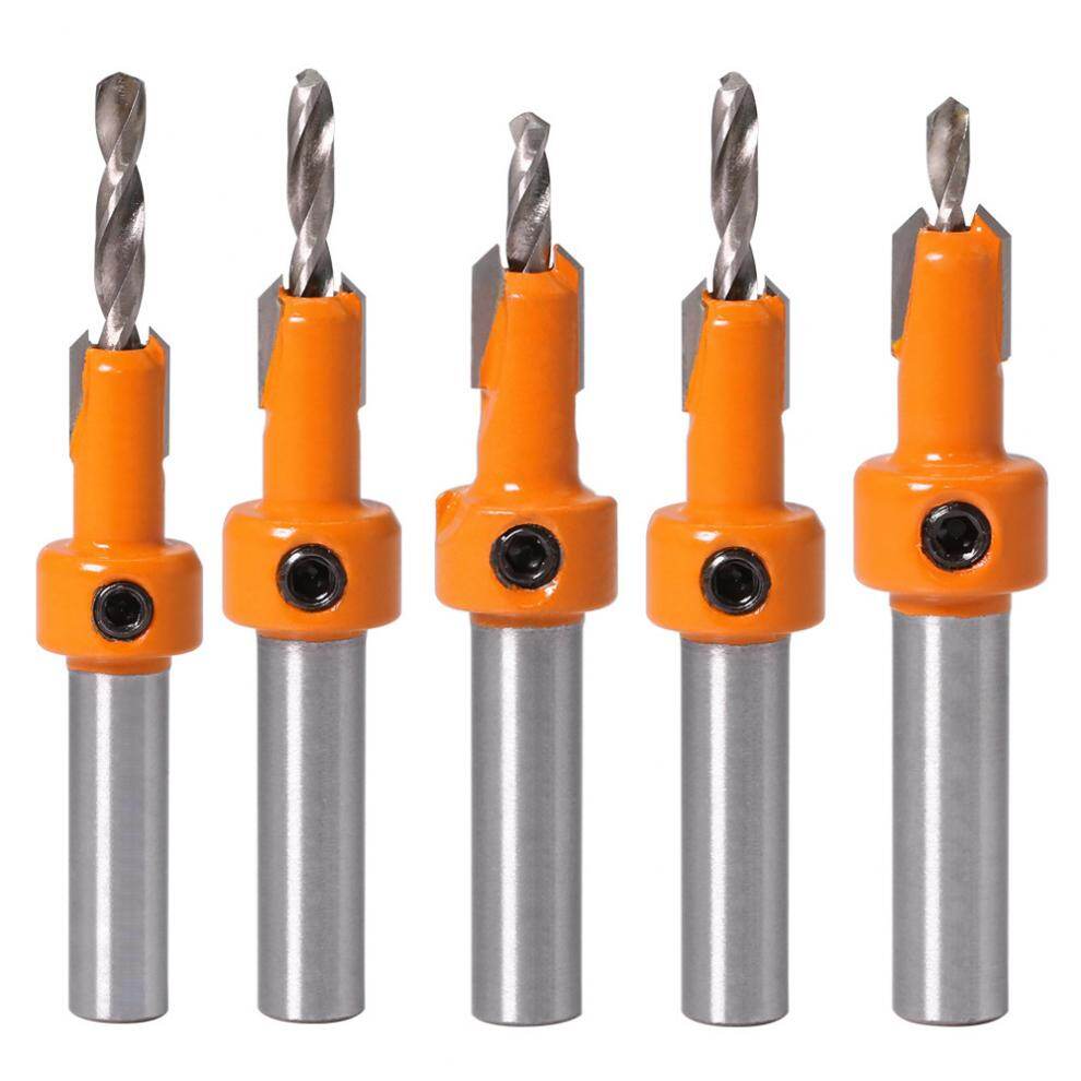 5 Cái Mũi Khoan Khoét Loe Miệng Bit Công Cụ Vạt Cạnh Làm Gỗ Mũi Soi Lỗ Gỗ Khoan Gỗ Làm Việc Bằng Nhựa