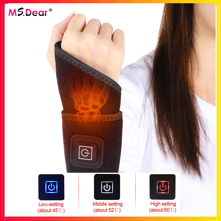 Electric Heating Wrist Brace Carpal Joint Protection Support Adjustable