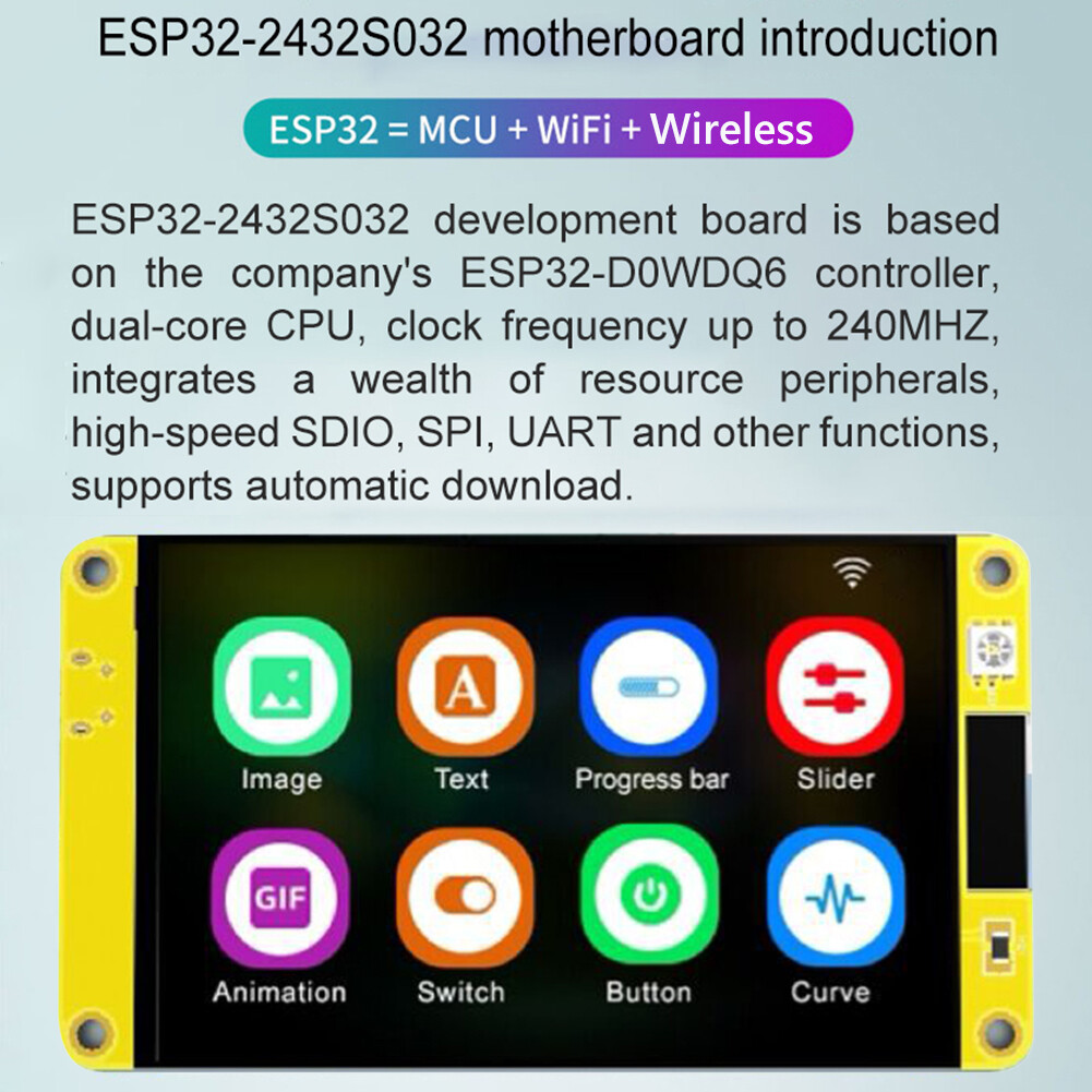 ESP32 ESP-WROOM-32 Development Board 3.5inch RGB Smart Display Screen IPS TFT RGB LCD Module 320x480 Capacitive/Resistive Touch