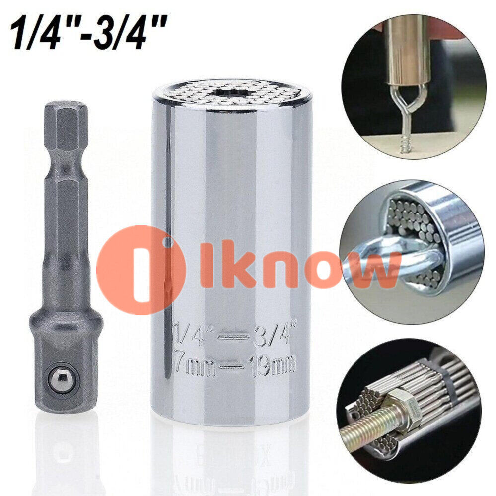 I know Magic Connecting Gator Universal Socket Wrench Sleeve Grip Drill Adapter Tool
