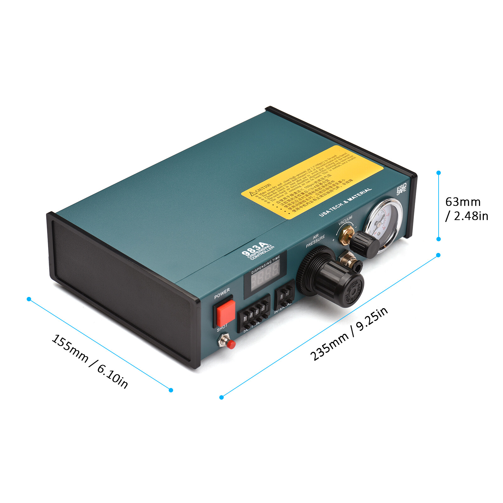 Smart Sensor 983A 220V Automatic Glue Dispenser Machine Professional Precise Dispensing Controller Glue Machine Digital Control Drip Glue Dropper Machine Precision Small Liquid Adhesive Gluing Appliance Automatic & Semi-automatic Operation