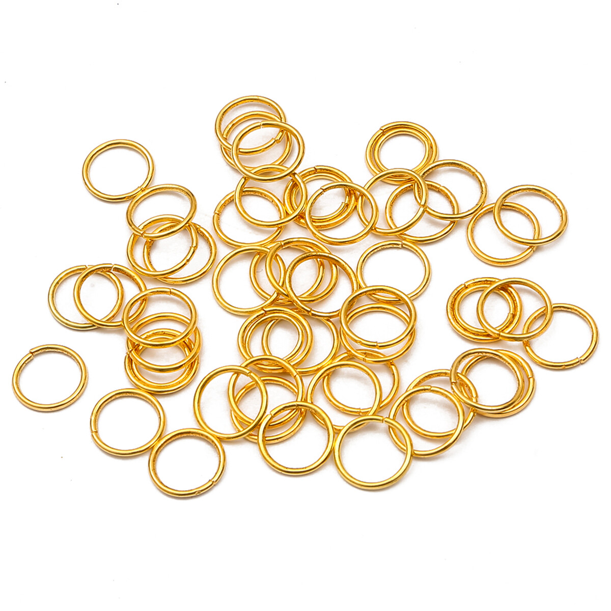 50-500pcs/Bag 12 Sizes Open Jump Rings Iron Split Connectors For DIY Jewelry Making Earrings Accessories Hoop Bead Adjustable Dreadlock Ring Beads