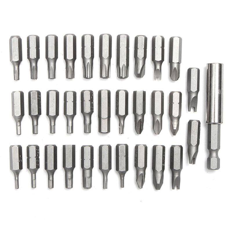 Security Bit 33Pcs Set Tamper Proof Torx Spanner Screwdriver Star Hex Holder Rod