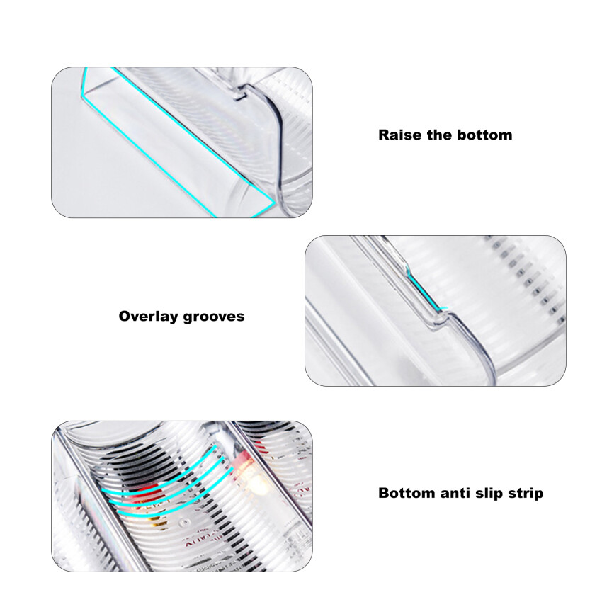Giá rượu Stackable giữ rượu vang nhà bếp lưu trữ chai Giá tủ lạnh tổ chức có thể chai rượu bia chủ Giá ngăn